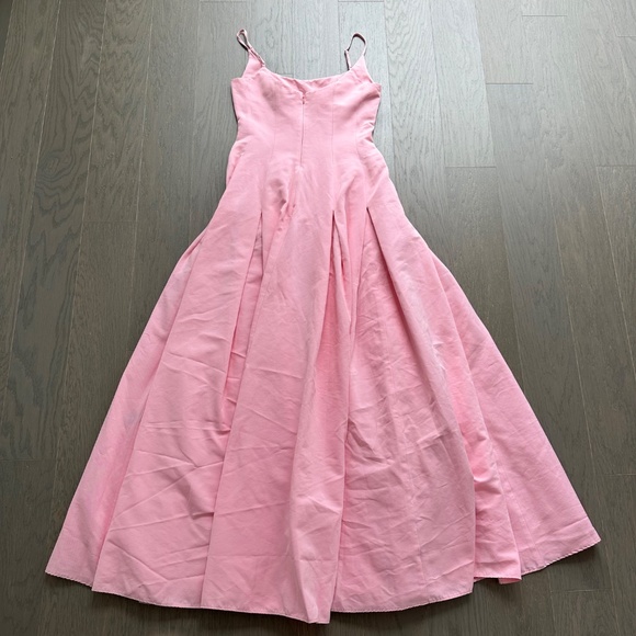 STAUD Joy Gown Long Maxi Dress Pearl Pink - Size 2 - Picture 3 of 11